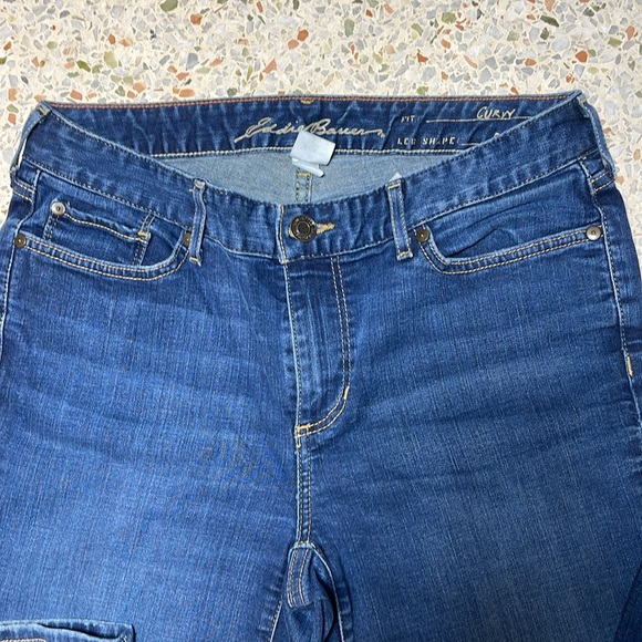 Eddie Bauer Curvy BootCut jeans Size 10/34Long TaLL Jeans - Picture 2 of 4